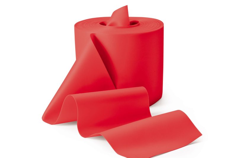 UNIBAND Träningsband, Röd 10cm x 50 m