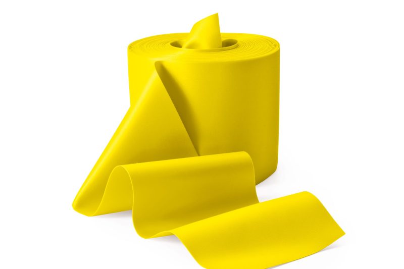 UNIBAND Träningsband, Gul 10cm x 50 m